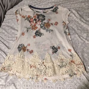 Floral see through shirt